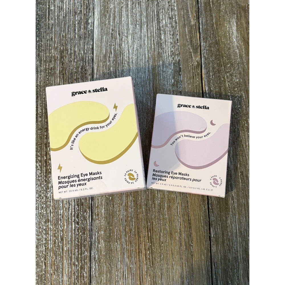 Grace and Stella Eye Masks Restoring 4 Pairs Energizing 20 Pairs Open Box